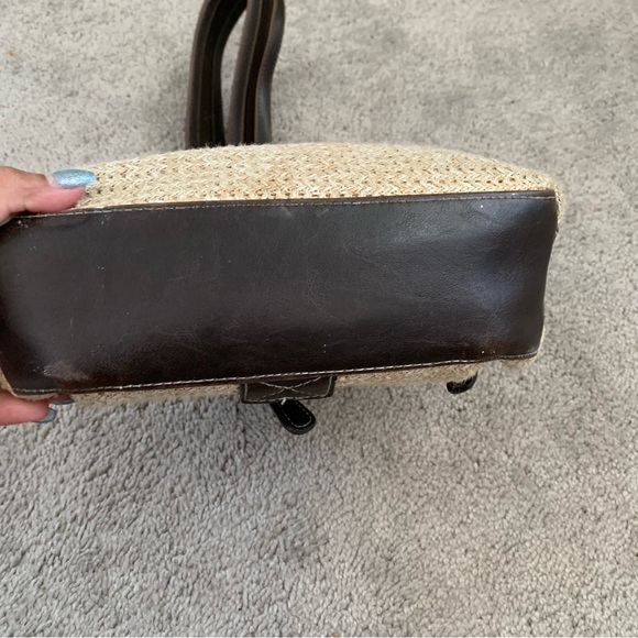 VINTAGE CRAZY HORSE WOVEN LEATHER SINGLE STRAP BAG - Picture 4 of 9